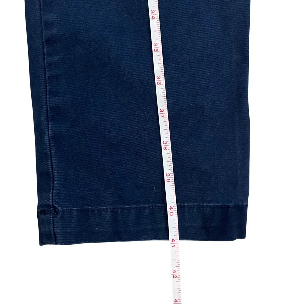 Gap For Good Mens Slim Fit Chino Pants Navy Blue 30x32 Flat Front Trousers